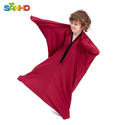 Product Cover SANHO Dynamic Movement Sensory Body Sock - Updated Version , Wine red (Small)