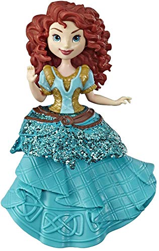 Product Cover Disney Princess Merida Collectible Doll with Glittery Blue & Gold One-Clip Dress, Royal Clips Fashion Toy for 3 Year Olds & Up