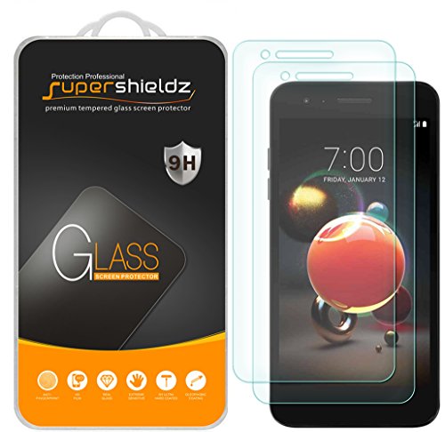 Product Cover (2 Pack) Supershieldz for LG (Fortune 2) and LG K8s Tempered Glass Screen Protector, Anti Scratch, Bubble Free