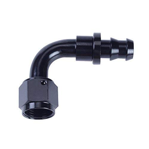 Product Cover EVIL ENERGY 6AN 90 Degree Push Lock Hose Fitting End Black