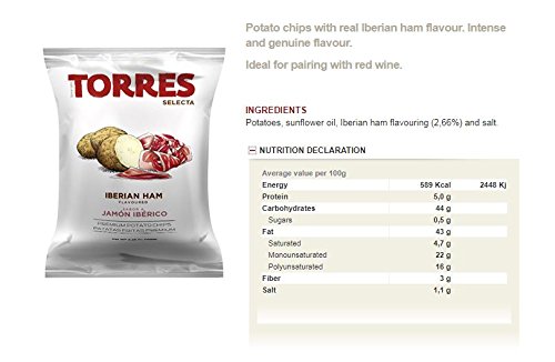 Product Cover Torres Potato Chips 8 Pack Variety 1.4 oz bags Imported from Spain Black Truffle Iberico Ham Sparkling Wine Mediterranean herb (8)