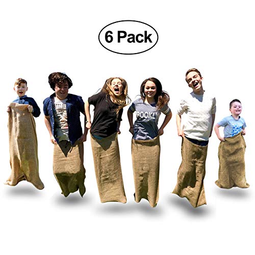 Product Cover Elite Sportz Potato Sack Race Bags - 6 Quality Sack Race Bags for Kids Birthday Party Games, and Comes With a Compact Bag for Easy Storage. Great Family Games