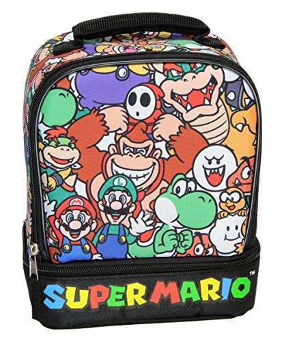 Product Cover Super Mario Lunch Box Soft Kit Dual Compartment Insulated Cooler Characters