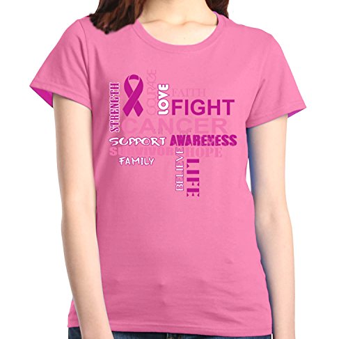 Product Cover Shop4Ever Breast Cancer Support Women's T-Shirt Breast Cancer Awareness Shirts