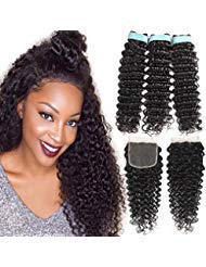 Product Cover lace rosa 9a brazilian virgin hair deep wave 3 bundles with free prat closure(22 24 26+20,lace closure)100% unprocessed natural color can be dyed and bleached