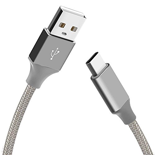 Product Cover USB Type C to USB A Cable Charger, EVERMARKET Nylon Braided Fast Charging Cord for Samsung Galaxy S9 Note 8 S8 Plus,LG G5 G6 G7 ThinQ V20 V30,Google Pixel 2 XL,Nexus 6P 5X,Moto Z Z2 (1.5 Feet)