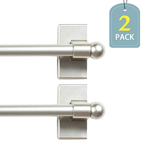 Product Cover H.VERSAILTEX Widely-Used Adjustable Appliance Magnetic Rods, Petite Ball Ends, 16 to 28 Inch, Nickel, 1/2 Inch Diameter, 2 Packs