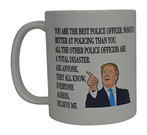 Product Cover Funny Best Police Officer Donald Trump Coffee Mug Novelty Cup Cop Gift PD