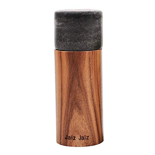 Product Cover jalz jalz Natural Wood Pepper Mill Salt Grinder Graphic sense of Design with Precision Mechanism with Black Marble Top