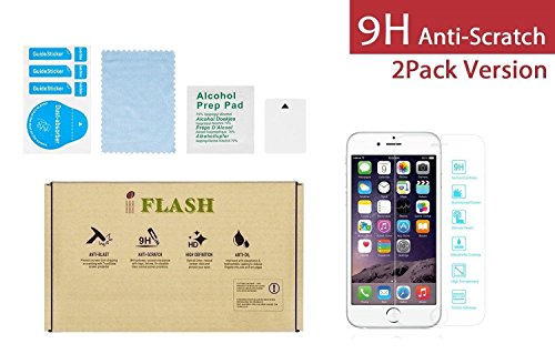 Product Cover iPhone 7/8 Plus Glass Screen Protector, iFlash [2 Pack] Crystal Clear Tempered Glass Screen Protector for iPhone 7 Plus / 8 Plus 5.5 - Case Friendly/Bubble Free / 3D Touch/Crystal Clear Version