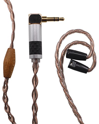 Product Cover KK Cable AZ-U Compatible Upgrade Audio Cable Replacement for Earphone Cable IE8, IE80, IE8i, IE80S Headphones, 3.5mm (L-Shaped Plugs) Male. AZ-U. (3.9ft (1.2M))