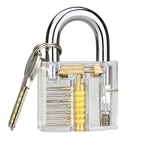 Product Cover Banwen Professional Practice Lock, Transparent Cutaway Practice Tools for Locksmith (Clear Lock)