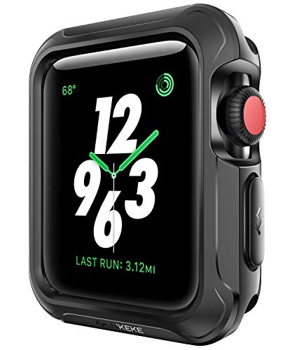 Product Cover V85 Compatible Apple Watch Case 42mm, Shock-proof and Shatter-resistant Protector Bumper iwatch Case Compatible Apple Watch Series 3, Series 2, Series 1, Nike+,Sport, Edition Black