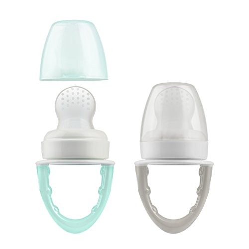 Product Cover Dr. Brown's Fresh First Silicone Feeder, Mint & Grey, 2 Count