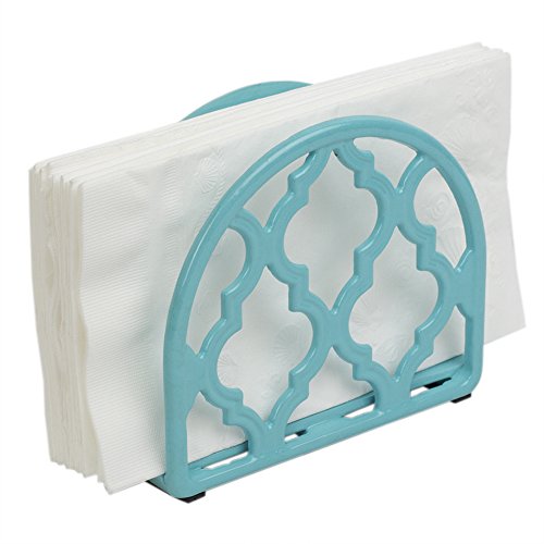 Product Cover Home Basics Lattice Collection Cast Iron Napkin Holder (Turquoise)