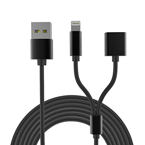 Product Cover Aprilday Compatible iPad Pro Pencil Charging Cable [2 in 1 Feature] iPad Pro Pencil Connector Adapter Flexible Durable iPad Pro Pencil Charger Cable Cord (3.3ft Black)