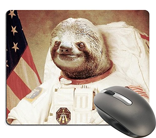 Product Cover Supwek Funny Cute Sloth Dress As a Astronaut Personality Mouse Pad Unique Design Mouse Pads Large Mat