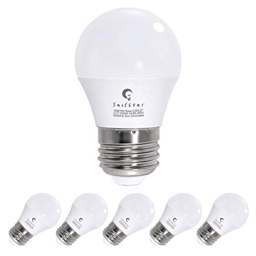 Product Cover 60 Watt Equivalent Led Bulb with Standard E26 Screw Base, 600 Lumens Frosted A15 Led Ceiling Fan Lamps, 6W Led Refrigerator Bulbs, Daylight 5000K, Non-Dimmable| 6-Pack
