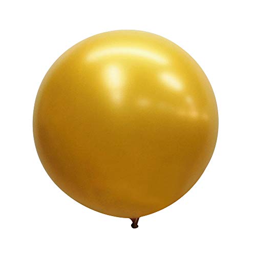 Product Cover Neo LOONS 36 Inch Giant Latex Balloons, Pearl Gold Round Balloons for Birthdays Weddings Receptions Festival Party Decoration, Pack of 10 Pcs