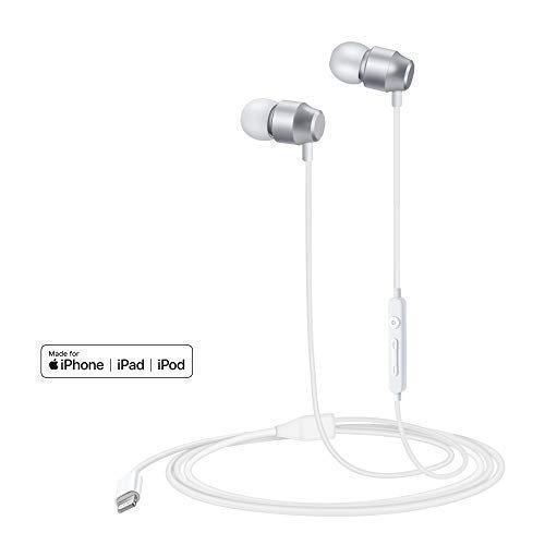 Product Cover PALOVUE Ear flow in-Ear Lightning Headphone Magnetic Earphone MFi Certified Earbuds with Microphone Controller for iPhone X iPhone 8/P iPhone 7/P (Metallic Silver)