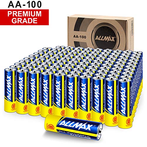 Product Cover ALLMAX All-Powerful Alkaline Batteries - AA (100-Pack) - Premium Grade, Ultra Long-Lasting and Leak Proof with EnergyCircle Technology (1.5 Volt)