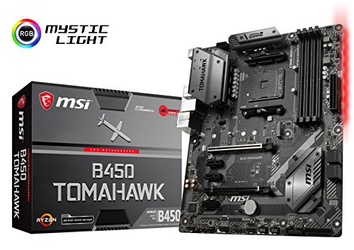 Product Cover MSI Arsenal Gaming AMD Ryzen 1st and 2nd Gen AM4 M.2 USB 3 DDR4 DVI HDMI Crossfire ATX Motherboard (B450 Tomahawk)
