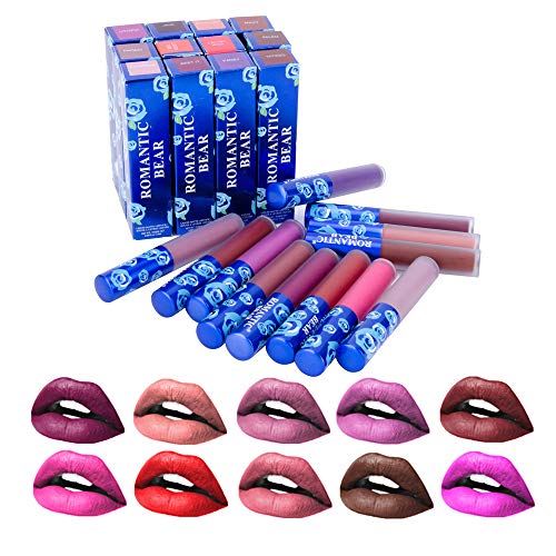 Product Cover 12 Colors SuperStay Matte Ink Liquid Lipstick,Waterproof Long Lasting Durable Matte Liquid Lipstick Set