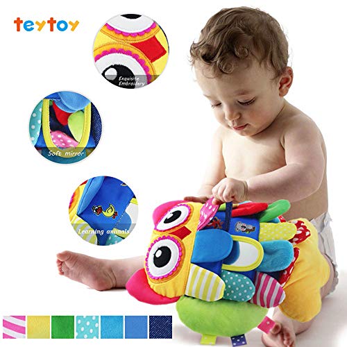 Product Cover teytoy My First Baby Toys-Who Do You See, Baby Crinkle Activity and Teething Toy with Multi-Sensory Rattle and Textures, Owl