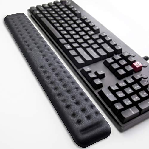 Product Cover Keyboard Wrist Rest Gaming Tenkeyless Memory Foam Hand Palm Rest Support for Office, Computer, Laptop, Mac Typing and Wrist Pain Relief and Repair (17.3 inch, Black）
