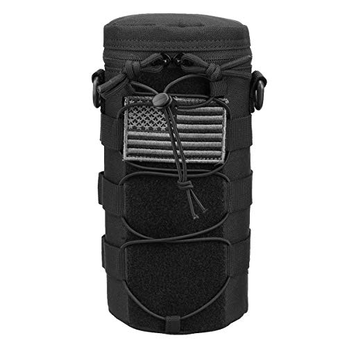 Product Cover AMYIPO Water Bottle Pouch Molle Tactical Holder Storage Bag for 32oz Carrier (Black)