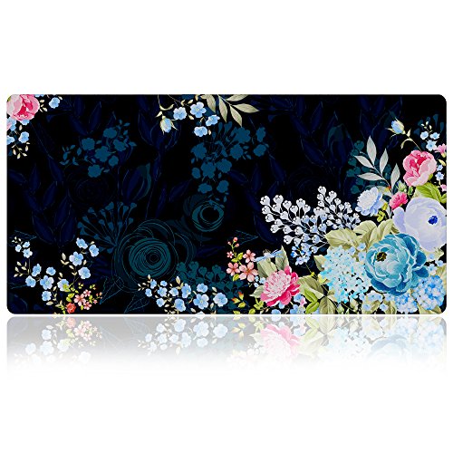 Product Cover Extra Large Mouse Pad - Floral Design Gaming or Desk Mousepad - 31.5