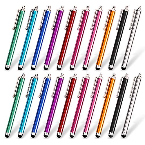 Product Cover homEdge Stylus Pen Set of 20 Pack, Universal Capacitive Touch Screen Stylus Compatible with iPad, iPhone, Samsung, Kindle Touch, Compatible with All Device with Capacitive Touch Screen - 10 Color