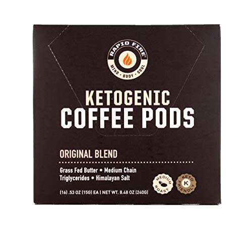Product Cover Rapid Fire Ketogenic High Performance Keto Coffee Pods, Supports Energy and Metabolism, Weight Loss, Ketogenic Diet 16 Single Serve K-Cup Pods