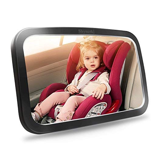Product Cover Shynerk Baby Car Mirror, Safety Car Seat Mirror for Rear Facing Infant with Wide Crystal Clear View, Shatterproof, Fully Assembled, Crash Tested and Certified