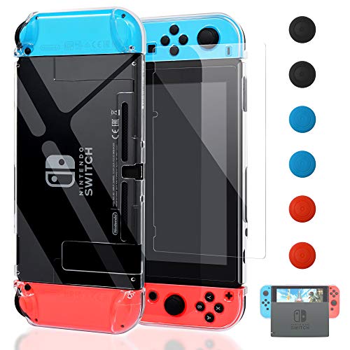 Product Cover Dockable Cover Case for Nintendo Switch, FYOUNG Protective Case for Nintendo Switch with Screen Protector for Nintendo Switch - Crystal Clear