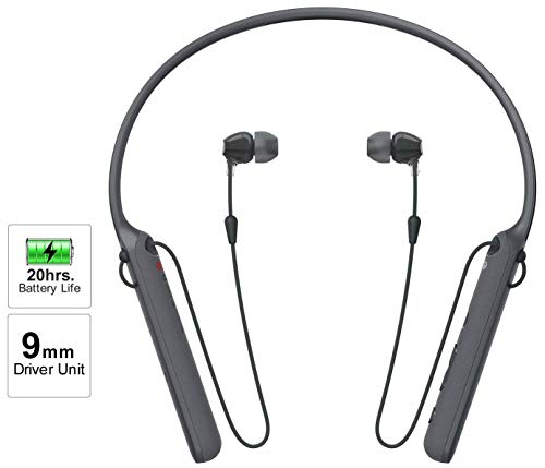 Product Cover (Renewed) Sony - C400 Wireless Behind-Neck in Ear Headphone Black (WIC400/BZ)