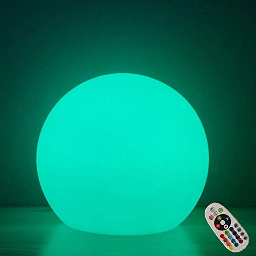 Product Cover LED Ball Light, 8-Inch Rechargeable Mood Lights Multicolor Changing IP67 Waterproof Indoor/Outdoor Light for Home/Party/Pool/Wedding/Lawn Decoration