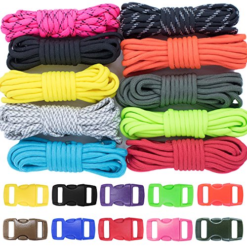 Product Cover West Coast Paracord Zesty 550lb Paracord Crafting Kit - Make a Variety of Paracord Crafts - Type III Paracord (Zesty, 100 Feet)