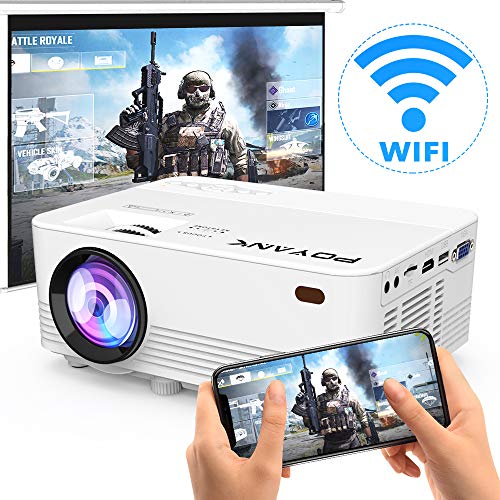 Product Cover [Wireless Projector] POYANK 2800Lux LED Wireless Mini Projector, WiFi Projector Compatible with Smartphones, Video Games, TV Box Full HD 1080p Supported (WiFi Model)