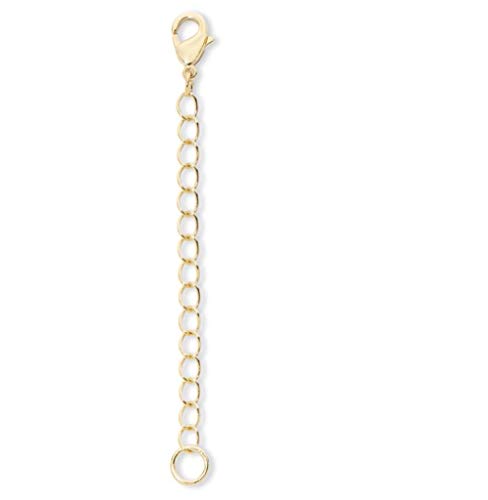 Product Cover 1pc 14k Gold on Sterling Silver Chain Extender Removable Adjustable - 3 inch Chain Extension for Necklace Anklet Bracelet SS304-3