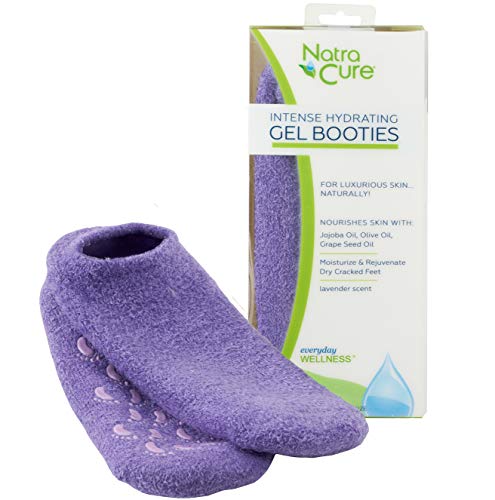 Product Cover NatraCure Moisturizing Gel Socks - (For cracked heels, dry heels, rough calluses, dry skin) - Colors: Aqua or Lavender