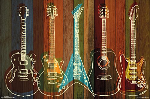 Product Cover Trends International Guitars Art Wall Poster, 22.375