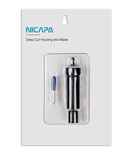Product Cover Nicapa Replacement Deep Cut Blade+Housing Deep-Point DeepCut Blade for Cricut Maker, Explore, Explore One, Explore Air and Air 2 Cutting Machines