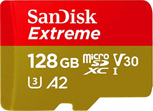 Product Cover SanDisk Extreme microSDXC, U3, C10, V30, UHS 1, 160MB/s R, 90MB/s W, A2 Card for 4K Video Rec on Smartphones,  Action Cams & Drones, SDSQXA1 128GB