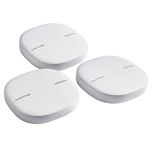 Product Cover Samsung SmartThings Wifi Mesh Router Range Extender SmartThings Hub Functionality Whole-Home WiFi Coverage - Zigbee, Z-Wave, Cloud to Cloud Protocols - White (3 Pack) - ET-WV525KWEGUS