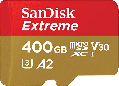 Product Cover SanDisk Extreme microSDXC, 160MB/s R, 90MB/s W,C10,UHS 1,U3,A2 Card,for 4K Video Rec on Smartphones,  Action Cams & Drones. SDSQXA1 400GB