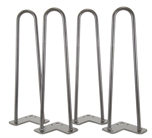 Product Cover WEN TL16S 16-Inch Mid-Century Modern Raw Steel Hairpin Table Legs, 1/2″ Diameter, Set of 4
