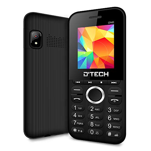 Product Cover New D'Tech One - GSM Factory Unlocked Basic Feature Phone - Radio - Dual SIM - Music Player - Torch Light - VGA Camera (Black)