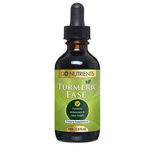 Product Cover Turmeric Ease - Liquid Turmeric Curcumin with Black Pepper & Ginger Extract, High Potency Organic Drops for Joint Pain & Inflammation Relief, 1243mg - 2oz
