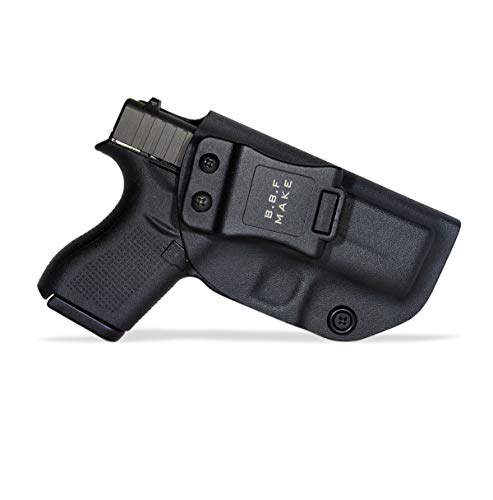 Product Cover B.B.F Make IWB KYDEX Holster Fit: Glock 42 | Retired Navy Owned Company | Inside Waistband | Adjustable Cant | US KYDEX Made (Black, Right Hand Draw (IWB))